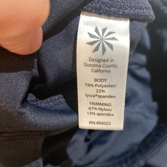 Athleta Aura Sonar Mesh Leggings in Dark Navy Blue Size Small - Picture 6 of 8